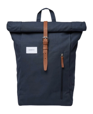 Rucksack Sandqvist Unisex Dante Navy With Cognac Brown Leather '24