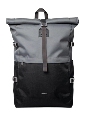 Rucksack Sandqvist Unisex Icon Rolltop Multi-coloured Dark With Black Leather L