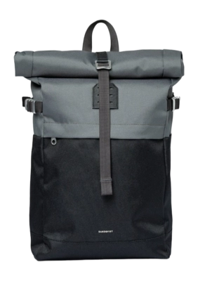 Rugzak Sandqvist Icon Rolltop Multi Dark With Black Leather M