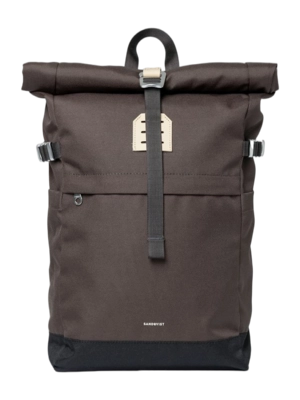 Rucksack Sandqvist Icon Rolltop Unisex Brown With Natural Leather M