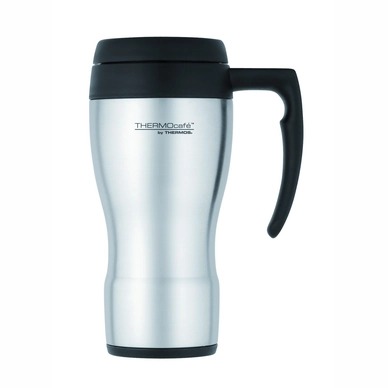 Thermal Mug Thermos Stainless Steel Silver Black 450ML