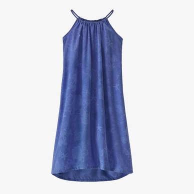 Dress Patagonia Women June Lake Swing Dress Coral Colony Float Blue