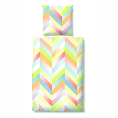 Bettwäsche Biberna Fischgrat Bunt Jersey