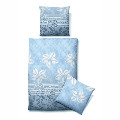 Bettwäsche Biberna Organic Blau Jersey