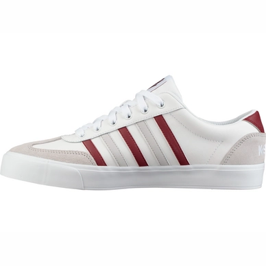 K Swiss Men Addison Vulc LTR White Oxblood Lunar Rock