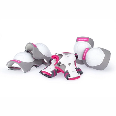 Kit de Protection Nijdam Junior Fusion Gris Blanc Fuchsia
