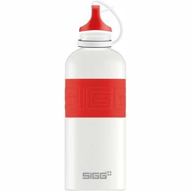 Wasserflasche Sigg Cyd Pure 2.0 Weiß Touch 0,6L Rot