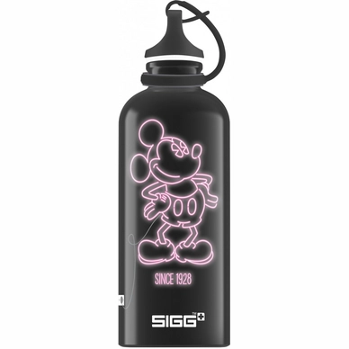 Wasserflasche Sigg Mickey's Bday 0,6L Schwarz/Rosa