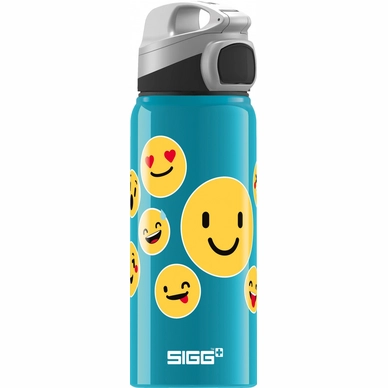 Wasserflasche Sigg MIracle Alu Emoticon 0,6L Blau