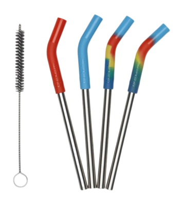 Straws Klean Kanteen Rietjes Stainless steel 4-Pack Short Multi-coloured/Steel