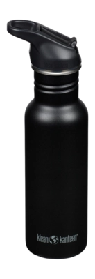 Water Bottle Klean Kanteen Classic Narrow 532ml Flip Seal Sport Cap Black