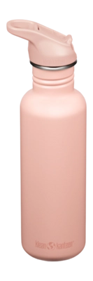 Water Bottle Klean Kanteen Classic 800ml Flip Seal Sport Cap Peach Parfait