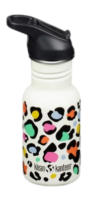 Waterfles Klean Kanteen Kids Classic Narrow 355ml Flip Seal Sport Cap Leopard Print