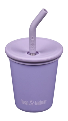 Drinkbeker Klean Kanteen Kids Kid Cup 296ml Straw Cap Paisly Purple