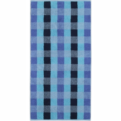 Douchelaken Cawö Check Sky (70 x 140 cm)