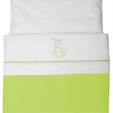 Ledikantlaken Anel Silly Pooh Lime Borduur