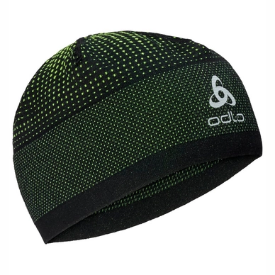Mütze Odlo Hat Velocity Ceramiwarm Black Safety Gelb