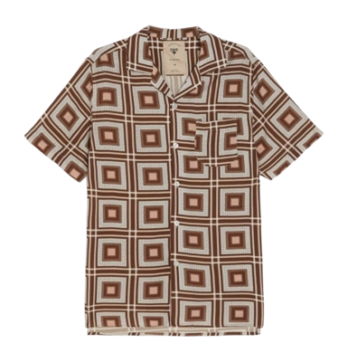 Shirt OAS Men Brown Yard Viscose