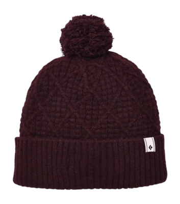 Mütze Black Diamond Cable Cuff Pom Beanie Blackberry
