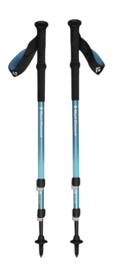 Wanderstöcke Black Diamond Trail Back Creek Light Blue Black (100 - 140 cm)