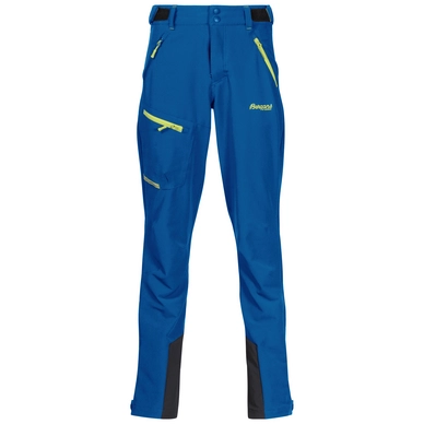 Broek Bergans Youth Sjoa Lite Softshell Classic Blue Sprout Green