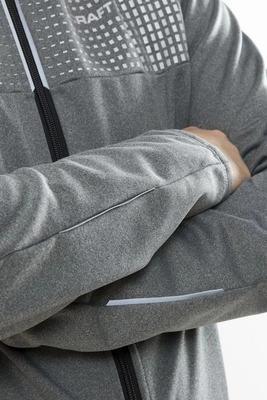 Fietsjack Craft Men Rime Dark Grey Melange Silver