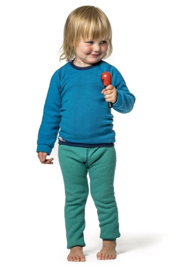 Ondershirt Woolpower Kids Crewneck 200 Light Blue