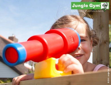 Speelset Jungle Gym Jungle Cabin + Bridge Rood
