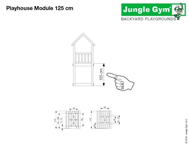 Speelset Jungle Gym Jungle House + Playhouse 125 Geel