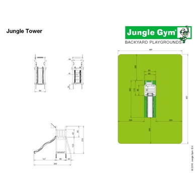 Speelset Jungle Gym Jungle Tower + Climb X'tra Rood