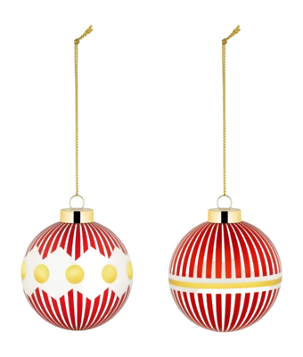 Kerstbal Alessi Delight Christmas Bauble Set 1 (2-delig)