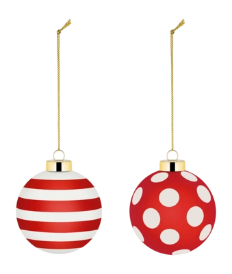 Weihnachtskugeln Alessi Delight Christmas Bauble Set 2 (2-teilig)