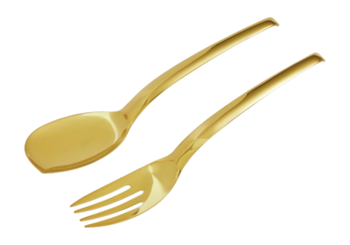 Serveerbestek Sambonet Living Mirror PVD Gold (2-delig)