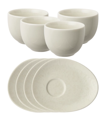 Tasse & Soucoupe Arthur Krupp Porcelaine Eclipse Day (4-Pièces)