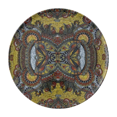 Assiette Plate Arthur Krupp Porcelaine Mandala D 32 cm