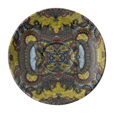 Soucoupe Arthur Krupp Porcelaine Mandala D 12 cm