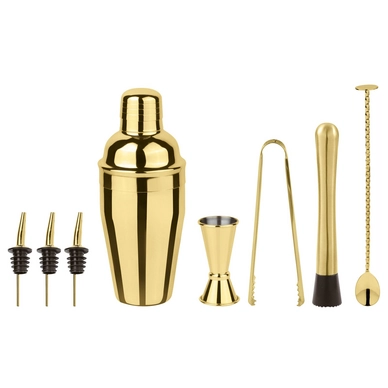 Cocktailset Paderno Cobbler Mirror Gold (8er-Set)
