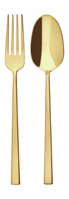 Serveerbestek Sambonet Rock Mirror PVD Gold (2-delig)
