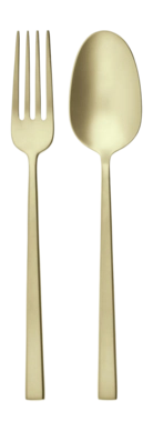 Bestekset Sambonet Rock PVD Champagne (2-delig)