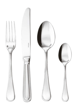 Servizio posate da tavola in Acciaio Inox 24 pezzi Sambonet Perles, Argento lucido