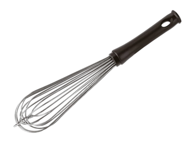 Frusta In Acciaio Inox Paderno 55 Cm Con 8 Cavi | Impugnatura Ergonomica Anticalore | Utensile Chef Professionale
