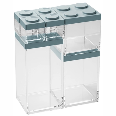 Opbergbox Omada Brickstore Hoog Sky Dust (7-Delig)