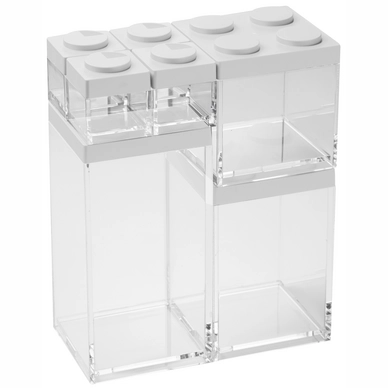 Opbergbox Omada Brickstore Hoog White (7-Delig)