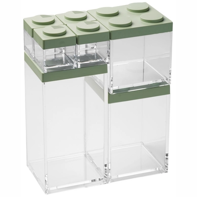 Opbergbox Omada Brickstore Hoog Sage Green (7-Delig)