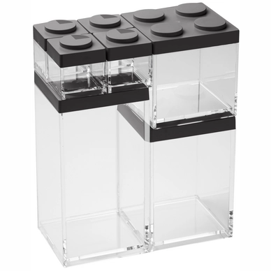 Opbergbox Omada Brickstore Hoog Black (7-Delig)