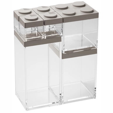Opbergbox Omada Brickstore Hoog Dove Grey (7-Delig)