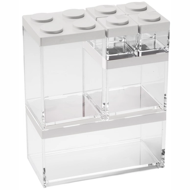 Opbergbox Omada Brickstore Laag White (7-Delig)
