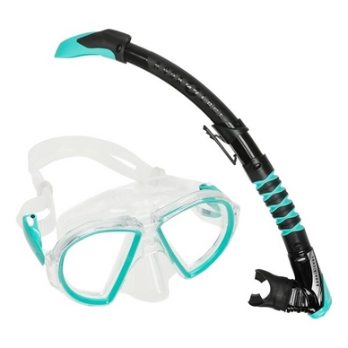 Snorkelset Aqua Lung Sport Duetto Midi LX + Zephyr Flex LX Turquoise