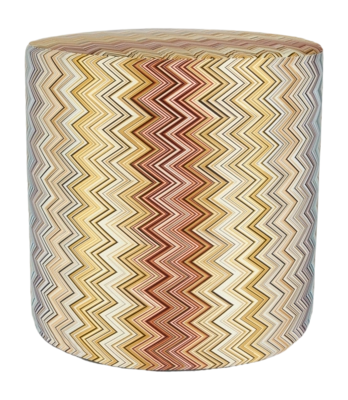 Poef Missoni Jarris Cylinder Beige Multicolor 25