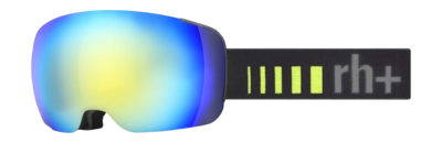 Ski Goggles RH+ Unisex Gotha Matt Black / Lens Revo Gold / El Black Acid Lime-Grey